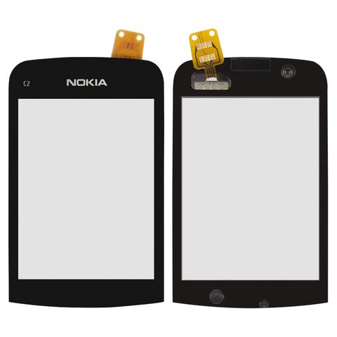 Сенсорний екран для Nokia C2 02, C2 03, C2 06, C2 07, C2 08, чорний