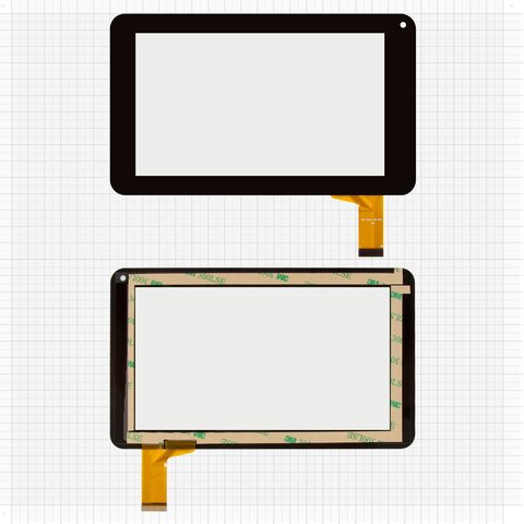 Сенсорний екран для China Tablet PC 7"; Assistant AP 715; Globex GU7013C, GU701C, GU702R, чорний, 186 мм, 30 pin, 111 мм, ємнісний, 7", #MF 309 070F 2