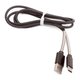 USB кабель, USB тип-C, USB тип-A, 100 см, чорний, spring