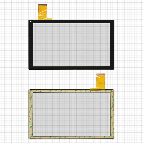 Сенсорний екран для China Tablet PC 10,1"; Bravis NP101, чорний, 252 мм, 50 pin, 146 мм, ємнісний, 10,1", #DH 1035A1 PG FPC129  FM103301KA YJ144FPC V1 CZY6811B01 FPC