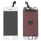 Дисплей для iPhone 5S, iPhone SE, білий, з рамкою, High Copy