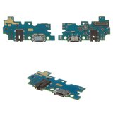 Шлейф для Samsung A307F/DS Galaxy A30s, коннектора наушников, коннектора зарядки, с микрофоном, Original (PRC), плата зарядки