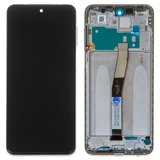 Дисплей для Xiaomi Redmi Note 9 Pro, Redmi Note 9S, білий, з рамкою, Original (PRC), M2003J6B2G, M2003J6A1G
