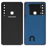 Задня панель корпуса для Samsung A920F/DS Galaxy A9 (2018), чорна, із склом камери