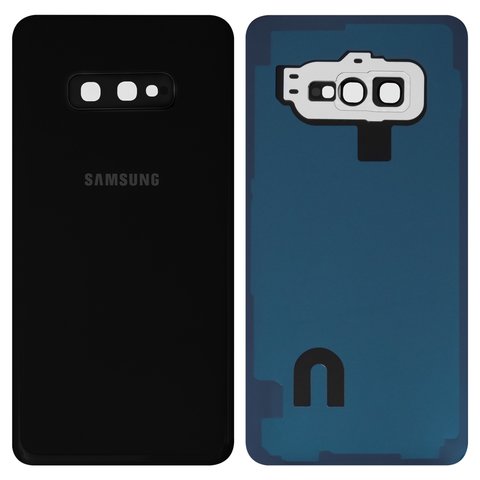 Задня панель корпуса для Samsung G970 Galaxy S10e; Samsung, чорна, із склом камери