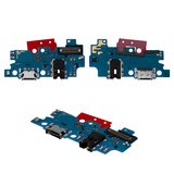 Шлейф для Samsung A307F/DS Galaxy A30s, коннектора зарядки, с микрофоном, High Copy, плата зарядки