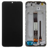 Дисплей для Xiaomi Redmi 9A, Redmi 9AT, Redmi 9C, чорний, з рамкою, Original (PRC), M2006C3LG, M2006C3LI, M2006C3LC, M2006C3MG, M2006C3MT