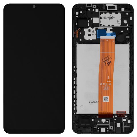 Дисплей для Samsung A125F Galaxy A12, черный, с рамкой, Original PRC , A125F V04 1540410367