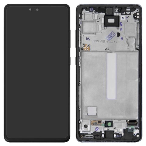 Дисплей для Samsung A525 Galaxy A52, A526 Galaxy A52 5G, чорний, з рамкою, Оригінал переклеєне скло 
