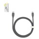 USB кабель Baseus Jelly Liquid Silica Gel, USB тип-C, Lightning, 120 см, 20 Вт, чорний, #CAGD020001
