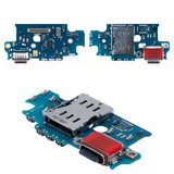 Шлейф для Samsung S926 Galaxy S24 Plus, конектора зарядки, з мікрофоном, з SIM-конектором, Original (PRC), плата зарядки