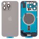 Задняя панель корпуса для iPhone 16 Pro Max, серая, со стеклом камеры, Original (PRC), natural titanium