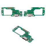 Шлейф для Oppo Reno 8 5G, коннектора зарядки, с микрофоном, с компонентами, Сopy, плата зарядки