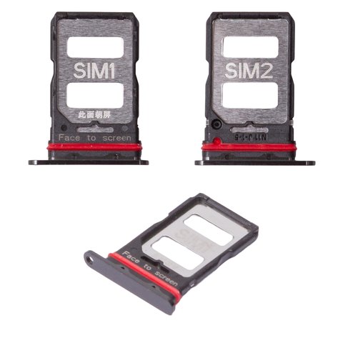 Тримач SIM карти для Xiaomi Poco F6 Pro, чорний, black