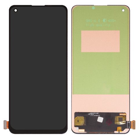 Дисплей для Realme GT 5G, GT Master; OnePlus Nord 2 5G, Nord 2T, Nord CE 5G; Oppo Reno5 4G, Reno5 5G, Reno6, черный, без рамки, Сopy, CPH2159, PEGM00, PEGT00, CPH2145, AMS643YE01