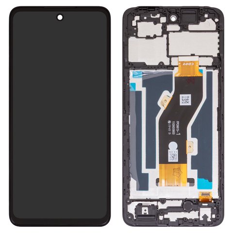 Дисплей для Tecno Spark 20C BG7 , черный, с рамкой, High Copy, FPC6615