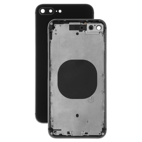Carcasa puede usarse con iPhone 8 Plus, negro, con botones laterales,  con sujetador de tarjeta SIM