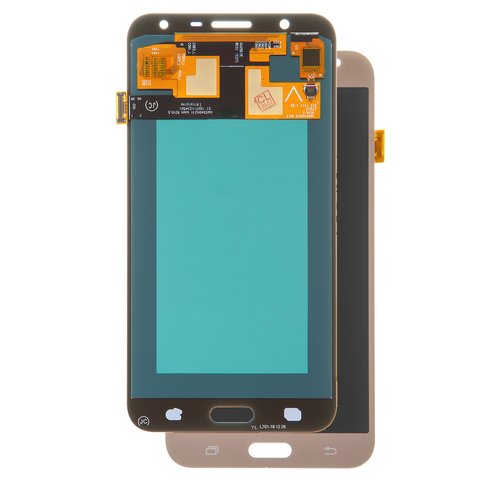 Pantalla LCD puede usarse con Samsung J701 Galaxy J7 Neo, dorado, sin marco, High Copy, OLED 