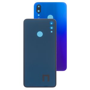 Panel trasero de carcasa puede usarse con Huawei Nova 3i, P Smart Plus, morada, con vidrio de cámara, iris purple
