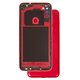 Housing Back Cover compatible with Samsung A115 Galaxy A11, (red, with camera lens)