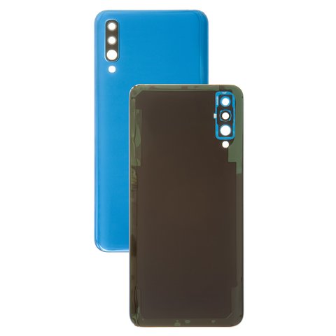 Housing Back Cover compatible with Samsung A505F DS Galaxy A50, dark blue, with camera lens 