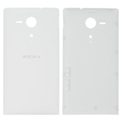 Housing Back Cover compatible with Sony C5302 M35h Xperia SP, C5303 M35i Xperia SP, white 