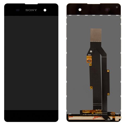 LCD compatible with Sony F3111 Xperia XA, F3112 Xperia XA Dual, F3113 Xperia XA, F3115 Xperia XA, F3116 Xperia XA Dual, gray, without frame, Original PRC , graphite black 