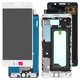 LCD compatible with Samsung A510 Galaxy A5 (2016), (white, with light adjustable, with frame, Copy, (TFT))