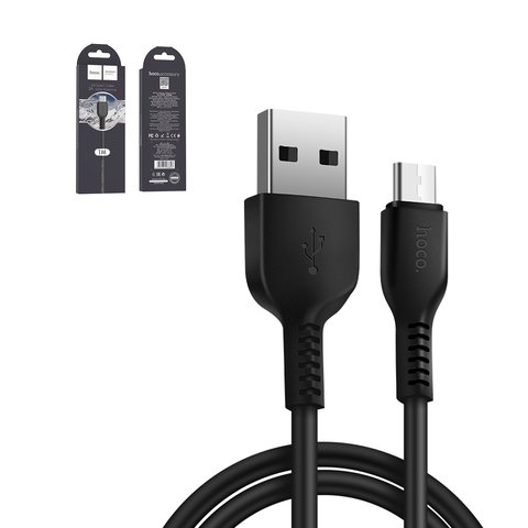 Cable USB Hoco X20, USB tipo A, USB tipo C, 100 cm, 2.4 A, negro, #6957531068846