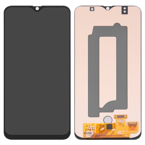 LCD compatible with Samsung A505 Galaxy A50, A507 Galaxy A50s, black, without frame, High Copy, OLED  