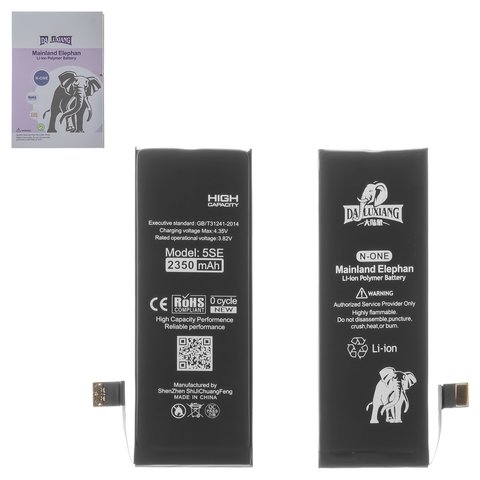 Batería Da Luxiang puede usarse con Apple iPhone SE, Li ion, 3.82 V, 2350 mAh, original IC