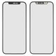 Housing Glass compatible with iPhone 12, iPhone 12 Pro, (with OCA film, black)