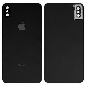 Panel trasero de carcasa puede usarse con iPhone XS Max, negra, con vidrio de cámara, small hole