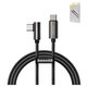 USB Cable Baseus Elbow, (2xUSB type-C, 100 cm, 100 W, 5 A, black) #CATCS-01