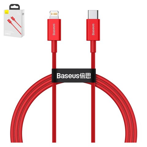 USB Cable Baseus Superior, USB type C, Lightning, 100 cm, 20 W, red  #CATLYS A09