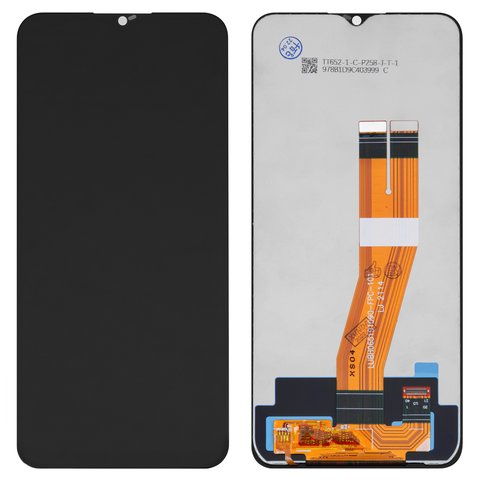 Дисплей для Samsung A035F Galaxy A03, черный, без рамки, Оригинал переклеено стекло 