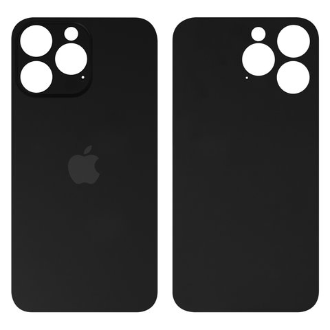 Housing Back Cover compatible with iPhone 14 Pro, black, need to remove the camera glass, small hole 