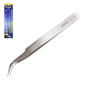 Mounting Tweezers Mechanic ST 15, curved, 115 mm, C grade high quality 