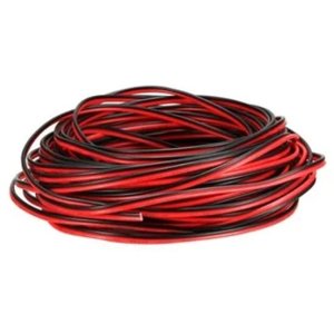 Wire In Silicone Insulation 2x28AWG, 0.08 mm², 1 m, red, black, UL3135 
