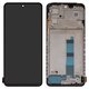 Pantalla LCD puede usarse con Xiaomi Redmi Note 12 4G, negro, con marco, High Copy, (OLED)