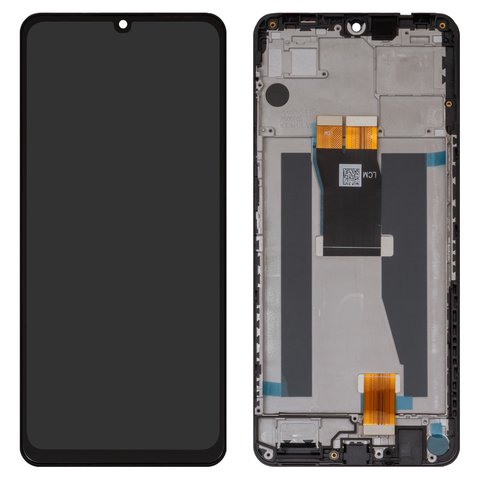 LCD compatible with ZTE Blade V50 Vita, black, with frame, Original PRC , LMBH067110680 