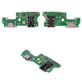 Flat Cable compatible with Infinix Hot 10 (X682), Note 8i (X683), (headphone connector, charge connector, with microphone, with components, Copy, charging board)