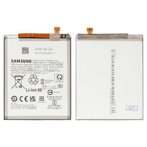 Аккумулятор EB BA566ABY для Samsung A366 Galaxy A36, A566 Galaxy A56, Li ion, 3,90 B, 5000 мАч, Original PRC 