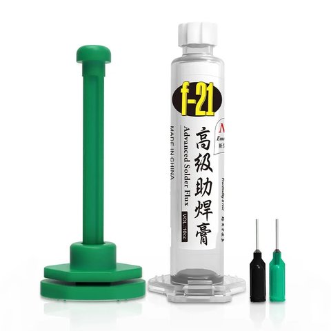 Flux Paste RELIFE F 21, with plastic plunger, lead free, halogen free, 10 ml 