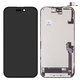 Дисплей для iPhone 16, черный, с рамкой, HC, без микросхемы, (AMOLED), GX OEM soft