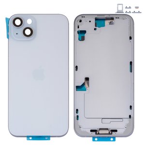 Carcasa puede usarse con iPhone 15 Plus, azul claro, con botones laterales,  con sujetador de tarjeta SIM, Original PRC , EU version