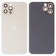 Housing Back Cover compatible with iPhone 12 Pro, (golden, with camera lens, small hole)