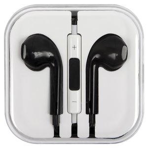Гарнітура для мобільних телефонів Apple iPhone 4, iPhone 4S, iPhone 5, iPhone 5C, iPhone 5S, iPhone 6, iPhone 6 Plus, чорна