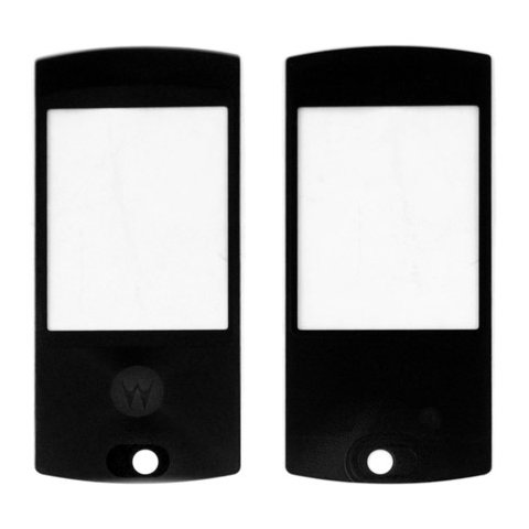 Housing Glass compatible with Motorola V8, outer, black 