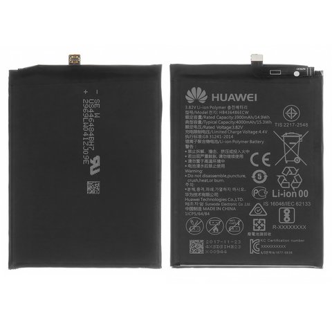 Battery HB436486ECW compatible with Huawei Mate 10 ALP L09 , Mate 10 ALP L29 , Mate 10 Pro, Li Polymer, 3.82 V, 4000 mAh 